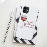 Red Hey Girl You Deserve A Glass Of Wine Quote Case-Mate iPhone Case<br><div class="desc">Red Hey Girl You Deserve A Glass Of Wine Quote</div>