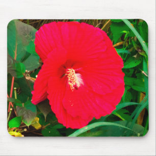 Red Hibiscu Mpouse Pad Mouse Pad