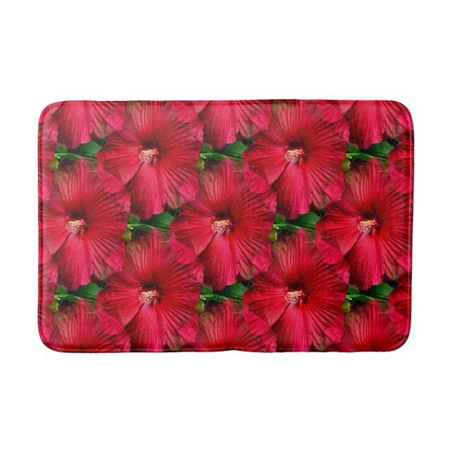 Red Hibiscus...... Bath Mat (Front)