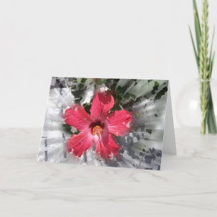 Red Hibiscus Card