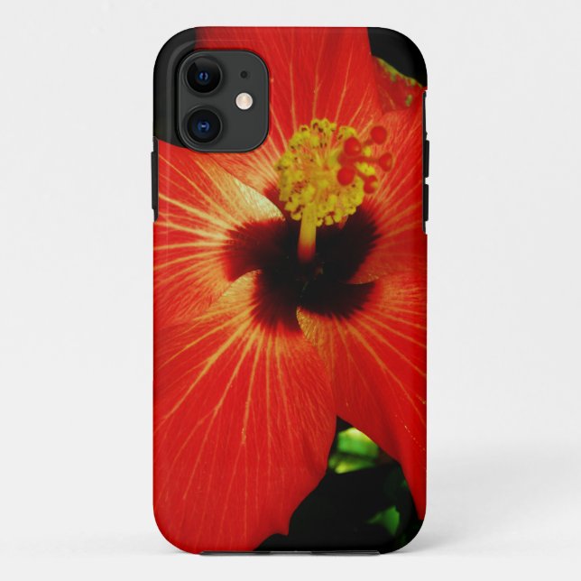 Red Hibiscus Case-Mate iPhone Case (Back)