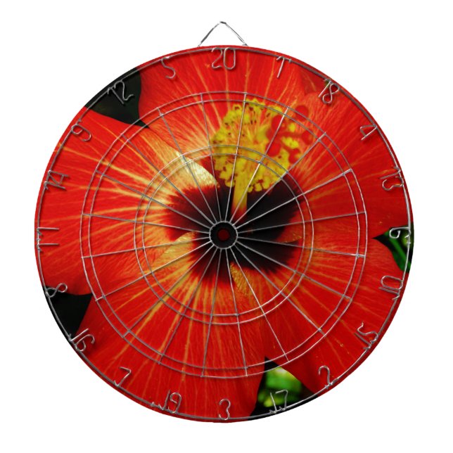 Red Hibiscus Dartboard (Front)