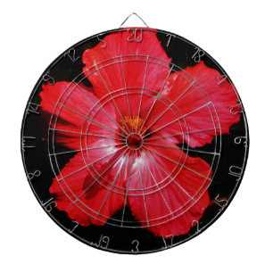 Red Hibiscus Dartboard