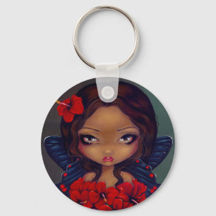 "Red Hibiscus Fairy" Keychain