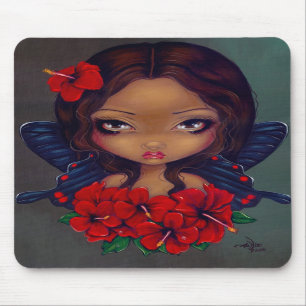"Red Hibiscus Fairy" Mousepad