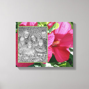 Red Hibiscus Flower Create Your Own Photo Canvas Print