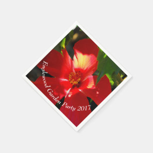 Red Hibiscus Flower in Sunlight Napkin