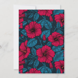 Red hibiscus flowers