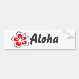 Red hibiscus Hawaii theme gifts Bumper Sticker