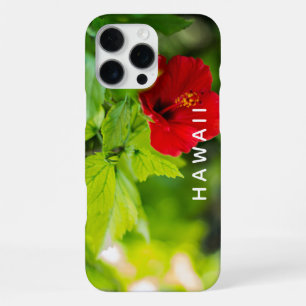 Red Hibiscus Hawaii Tropical Flower iPhone 16 Pro Max Case