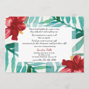 Red Hibiscus Invitation
