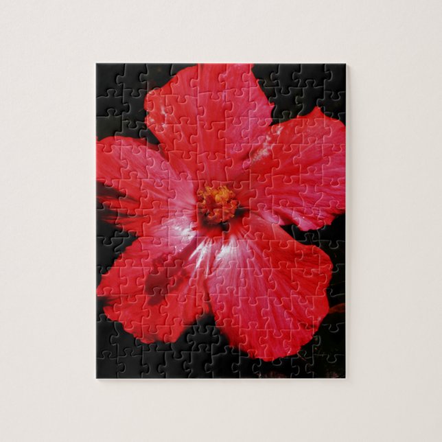 Red Hibiscus Jigsaw Puzzle (Vertical)