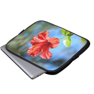Red Hibiscus Laptop Sleeve
