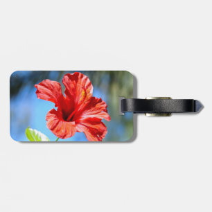 Red Hibiscus Luggage Tags