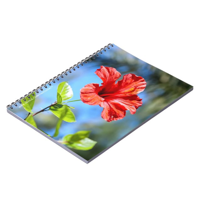 Red Hibiscus Notebook (Left Side)