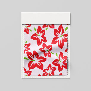 Red Hibiscus, Red Flowers, Pattern Of Flowers Fabric