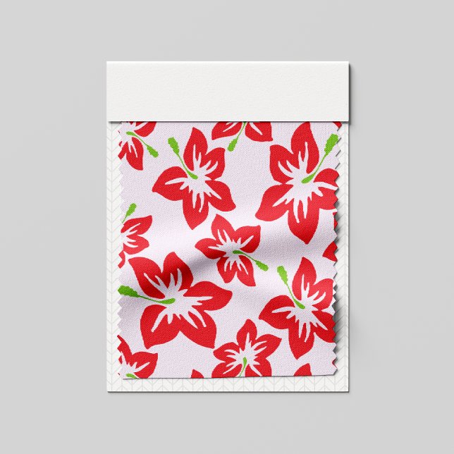 Red Hibiscus, Red Flowers, Pattern Of Flowers Fabric (Creator Uploaded)