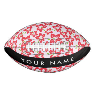 Red Hibiscus, Red Flowers, Your Name Football