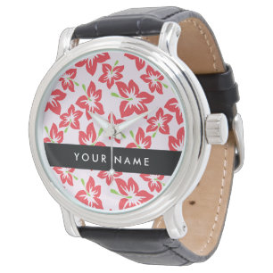 Red Hibiscus, Red Flowers, Your Name Watch