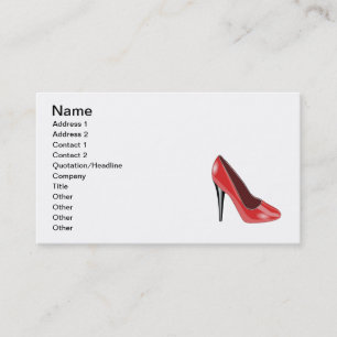 Red High Heel Business Card