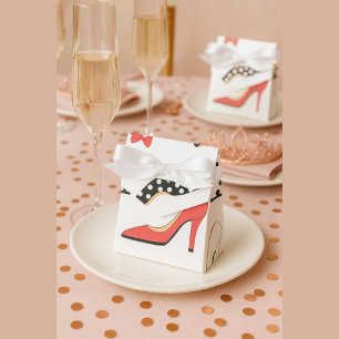 Red High Heel Polka Dot Glam Favour Box