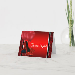 Red High Heel Shoe Thank You Card