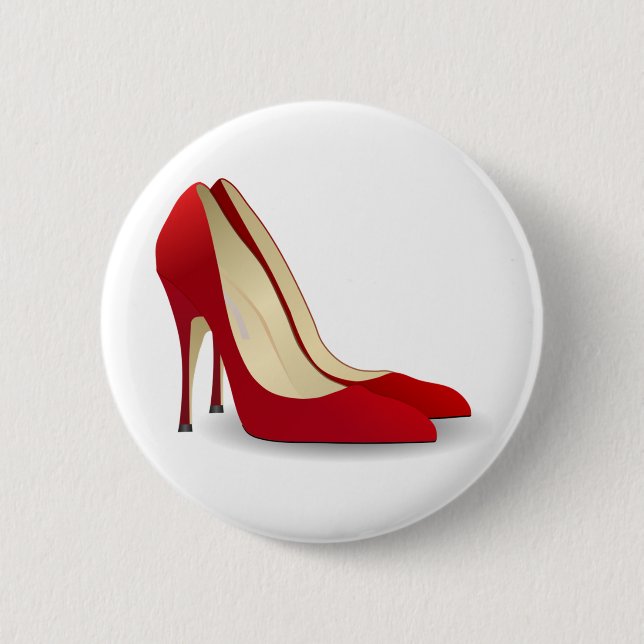 red high heel shoes 6 cm round badge (Front)