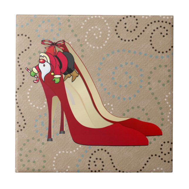 Red High Heel Shoes / Santa Elf Tile (Front)