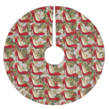 RED HIGH HEELS CHRISTMAS TREE SKIRT