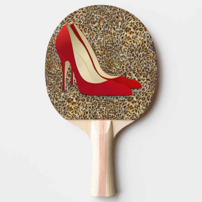 RED HIGH HEELS PING PONG PADDLE (Front)
