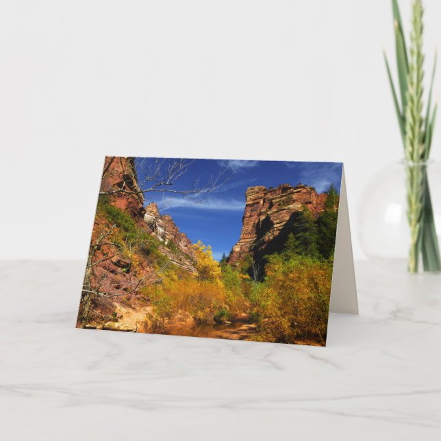 Red Hills Landscape, Subway, Zion NP, Blank Inside Card (Front)