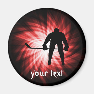 Red Hockey Magnet