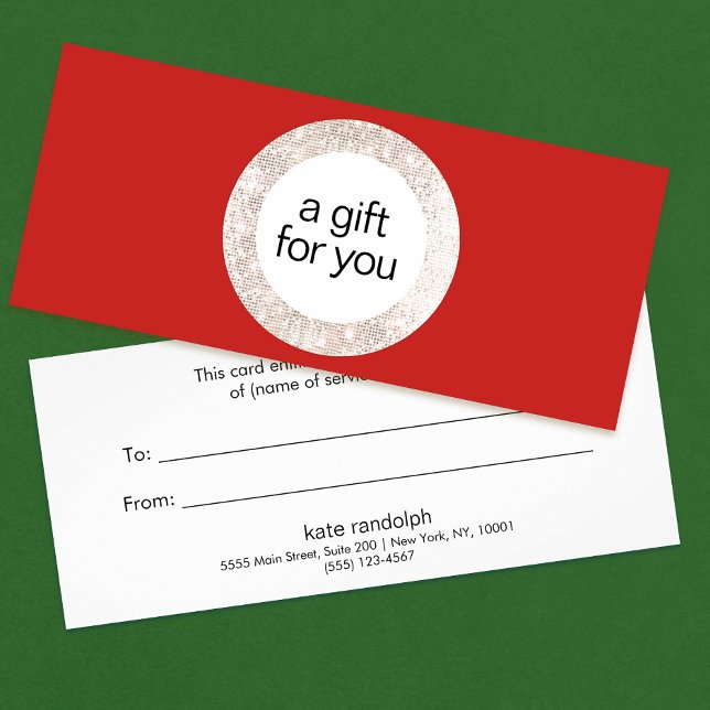Red Holiday Beauty Salon Gift Certificate (Creator Uploaded)