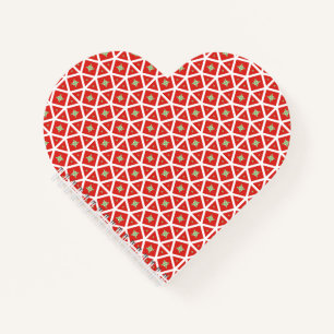 Red Holiday Geometric Star Design Notebook