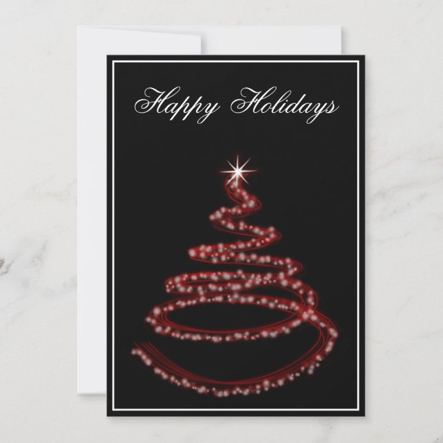 red  Holiday Greetings Card (Front)