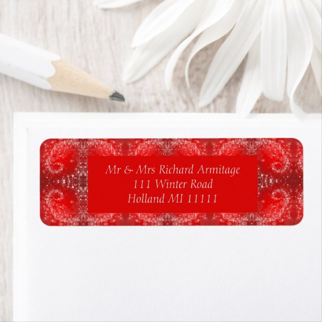 Red Holiday Label (Insitu)