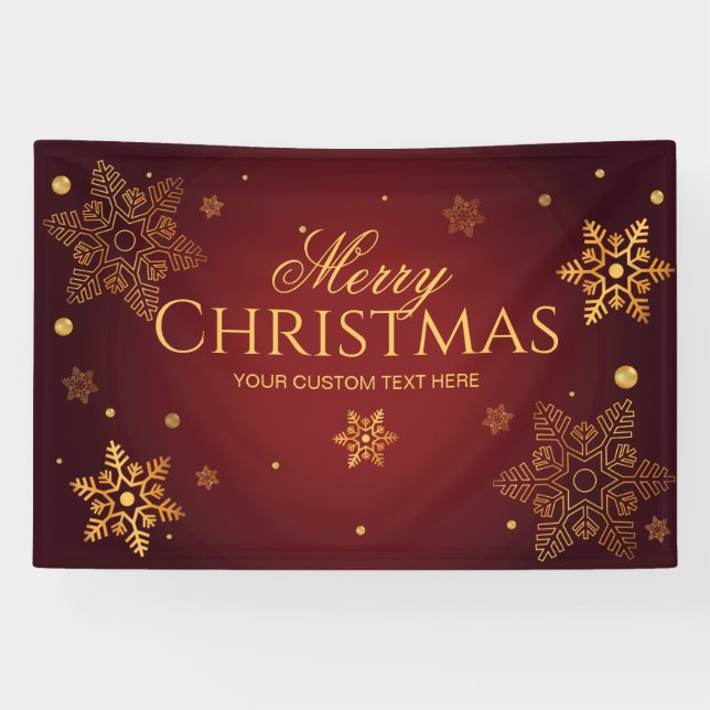Red Holidays Christmas party backdrop  Banner (Horizontal)