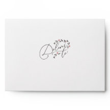 Red Holly Berries Leaves Wreath Printed Address