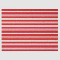 Red Horizontal Stripes Tissue Paper