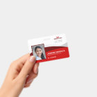 Red Horizontal Template Logo Employee Name ID