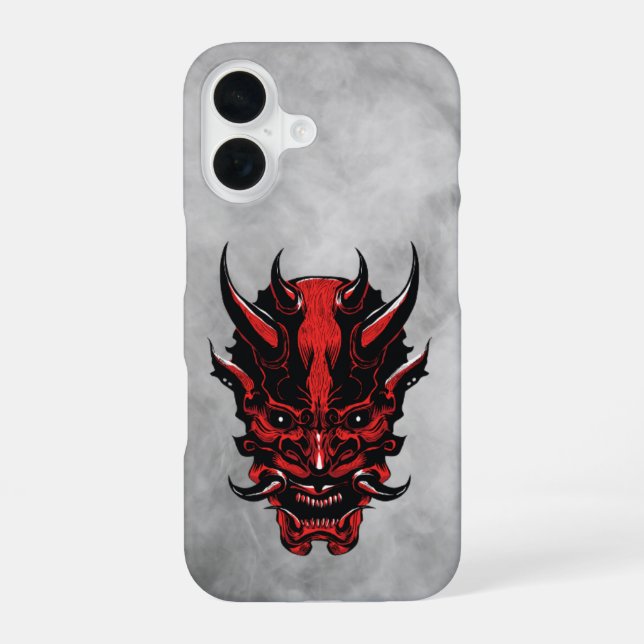 Red Horned Demon  iPhone 16 Case (Back)
