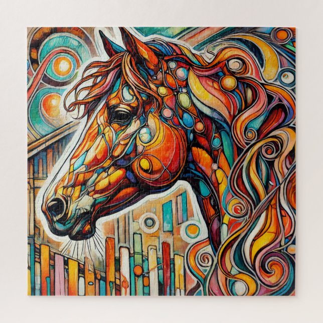Red Horse 600 Piece Square Puzzle (Vertical)
