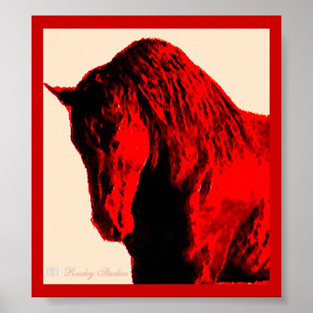 Red Horse 7x8 Print (Front)