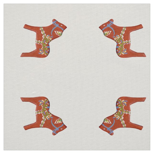 Red Horse Linen Fabric (Swatch)