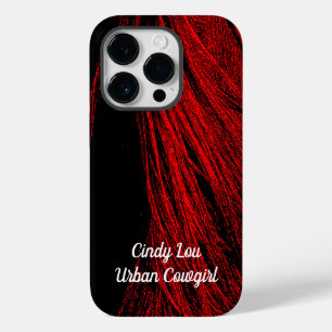 Red Horse Mane Abstract Cell Phone Case