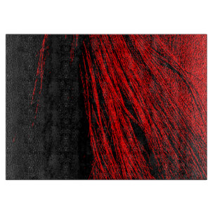 Red Horse Mane Abstract Cutting Board