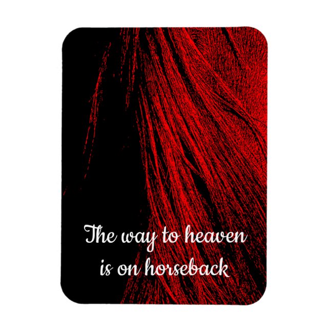 Red Horse Mane Abstract Flexible Magnet (Vertical)
