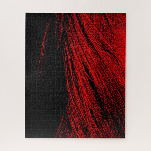 Red Horse Mane Abstract Jigsaw Puzzle (Vertical)