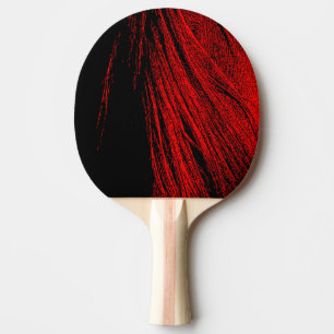 Red Horse Mane Abstract Ping Pong Paddle