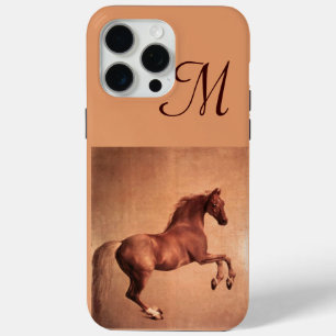 RED HORSE Parchment Monogram iPhone 15 Pro Max Case